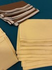 Vintage textiles luncheon, napkins cloth lot, yellow and brown group of 24 — photo 10