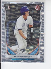2014 Bowman Draft Max Pentecost 1st RC Silver Foil Ice Parallel Blue Jays DP8