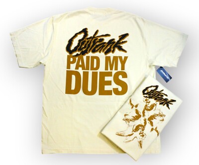 OUTRANK ''PAID MY DUES'' ULTRA HEAVY WEIGHT OVERSIZED SNEAKER T-SHIRT Cream