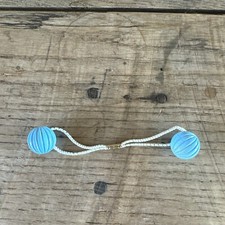 Vintage Goody Brand Hair Twin Bead Ponytail Holder Blue 80s 90s