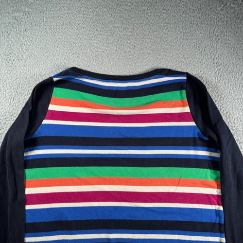 Talbots T Shirt Womens Plus 1x Boat Neck Multicolor Striped Long Sleeve Casual - Picture 10 of 11