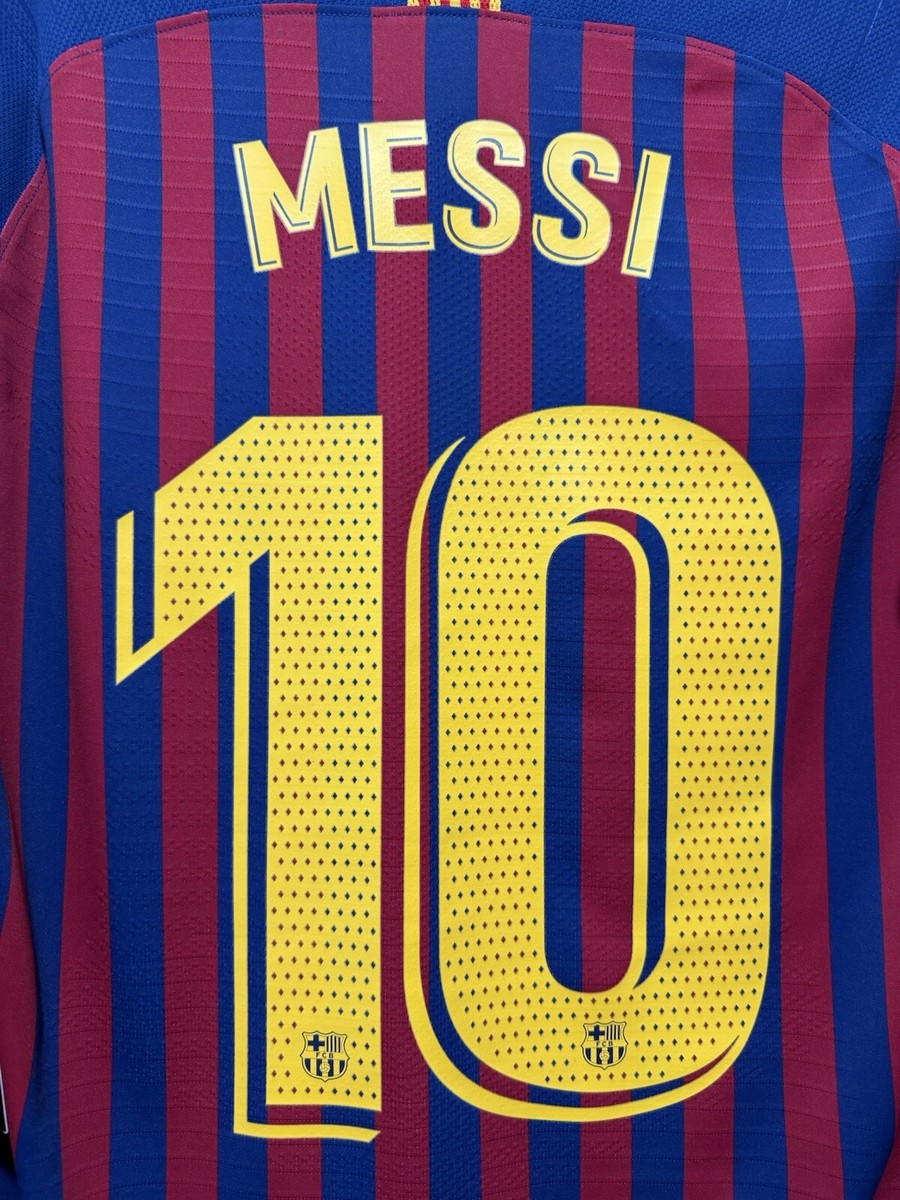 Messi #10 Men's MEDIUM FC Barcelona Kitroom Utileria Home