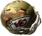 Kansas City Chiefs Carlos Carson Signed Camo Mini Helmet JSA Certified