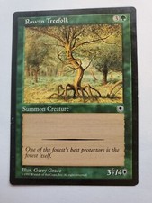MTG Magic The Gathering Card Rowan Treefolk Summon Creature Green Portal 1997