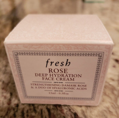 Fresh Rose Deep Hydration Face Cream Moisturizer 0.5 FL. OZ 100% Authentic