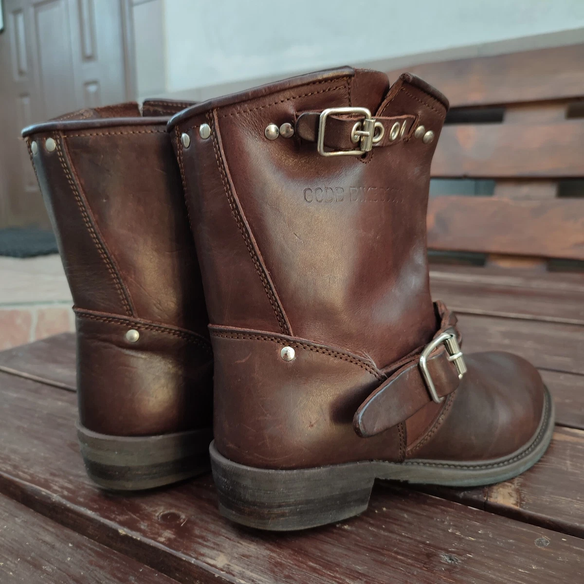 Womens short sale biker boots