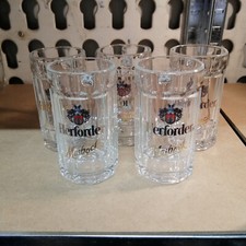 Herforder Maibock 5x 0,2 l Krug Gastro Bierglas Seidel goldene Schrift