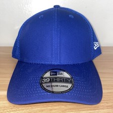 New Era 39Thirty Stretch Fitted Cap Size M/L Blue Blank Cap