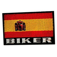 AufnäHer / BüGelbild - Spanien Flagge Fahne - Rot/Gelb - 7,5 X 4,8 Cm
