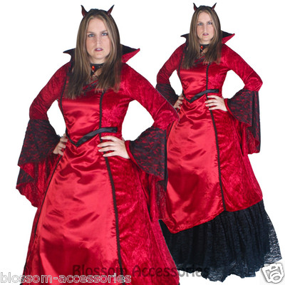 E81 Medieval Devil Dracula Vampire Renaissance Dress Gown