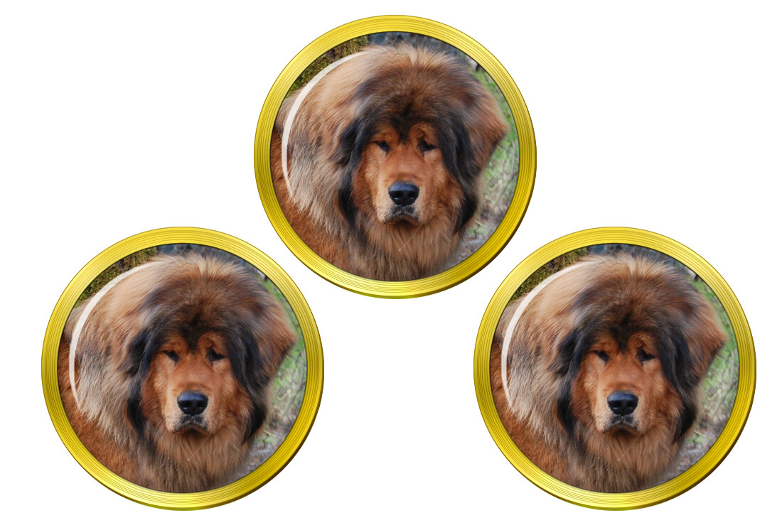 Tibetan Mastiff Golf Ball Markers