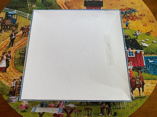 SunsOut Round Puzzle The Harvest Dance 1000 Pieces Complete Bob Pettes - Picture 3 of 3