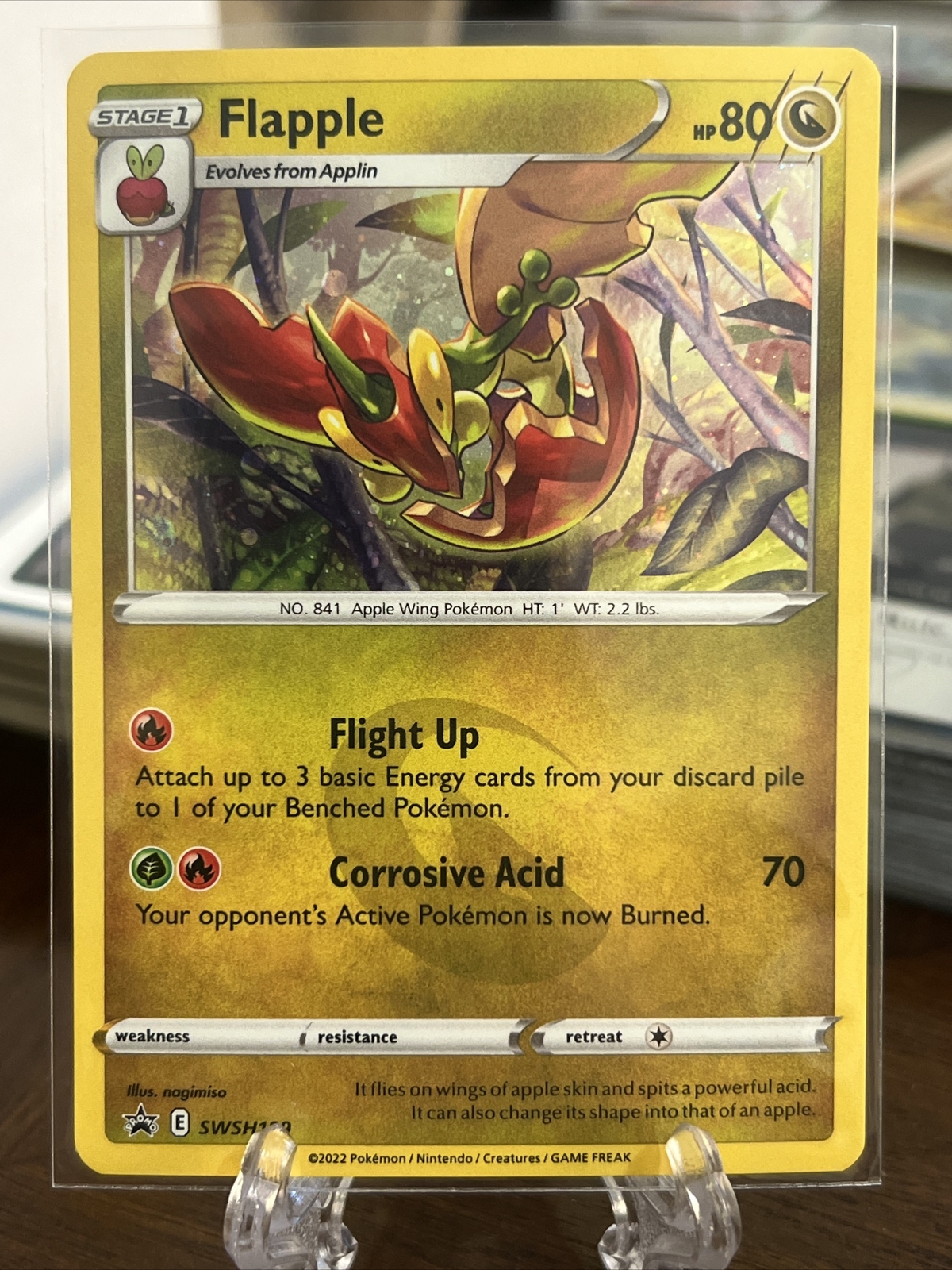 Flapple Black Star Promo SWSH189 Brilliant Stars Pokemon TCG Card Mint NM
