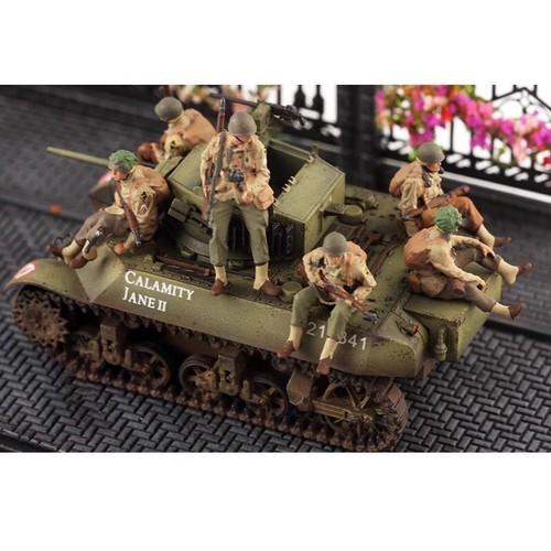 Resin 1/72 Diorama Miniature Toys WWII U.S. Tank Corps Solider Painted Mini Doll - Picture 2 of 6
