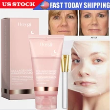 Collagen Night Wrapping Mask Overnight Peel Off For Natural Glowing Skin Care US