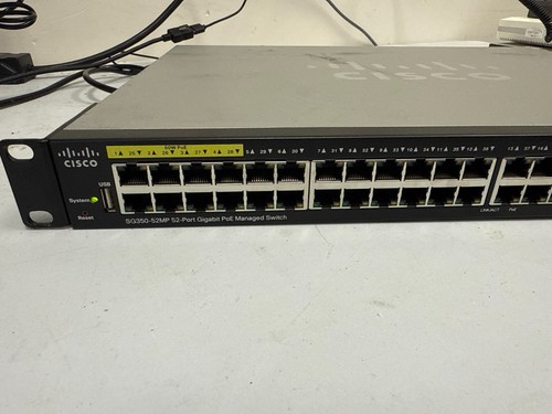 Cisco 52-Port Gigabit PoE Managed Switch SG350-52P - Picture 8 of 10
