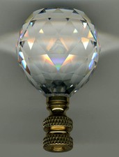 LAMP FINIAL-STUNNING LEADED CRYSTAL LAMP FINI...