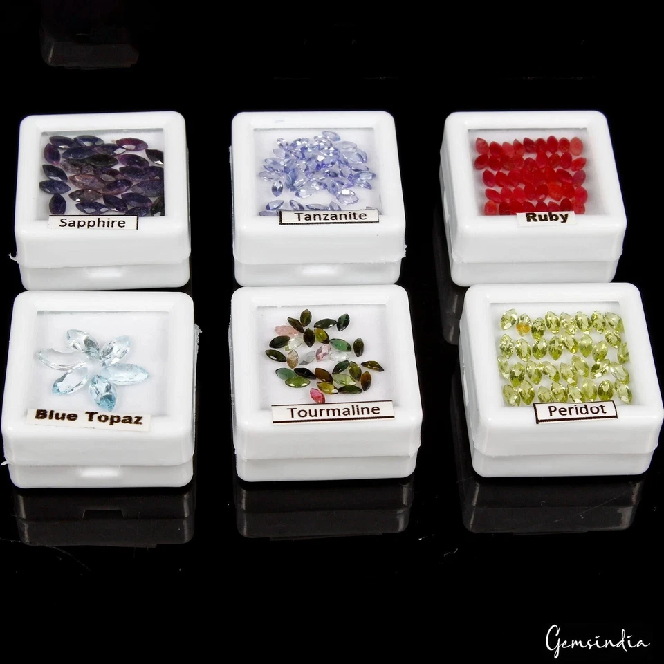 30 Ct Natural Multi Color Marquise Cut Loose Jewelry Kind Gemstones Lot~ 188 Pcs — 第 4/4 张图片