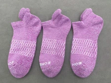 BOMBAS Women's 3 pairs Solid Honeycomb Ankle socks - Size Medium 8-10.5 pink