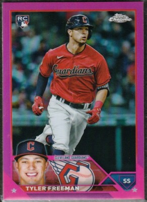 2023 Topps Chrome Pink Tyler Freeman Rookie  Cleveland Guardians #16
