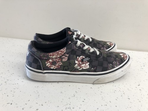 checkered floral vans