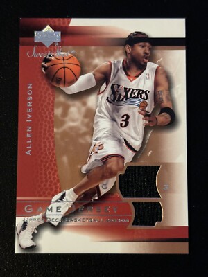 2003-04 Upper Deck Allen Iverson Sweet Shot Jersey Card! Hall of
