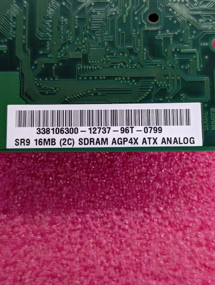 Number Nine SR9 00-338106-300 Rev 01 Savage 4 AGP 16MB SGRAM VGA DVI - NEW - Image 4 of 4
