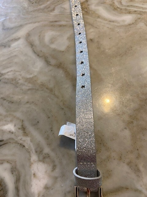 Girls silver Sparkle belt school party evening Size S Holidays Wedding