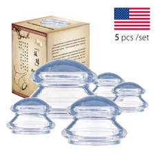 Massage Cups Cupping Therapy Set Silicone Vacuum Anti Cellulite Face Full Body