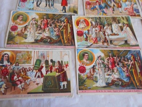 Vintage advertising French chromo cards early 1900s Petite Histoire de France - Picture 2 of 7