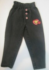 Rare Girl Size 4 Loony Tunes Tweety Tweetie Bird Pants Black Jeans Elastic Waist