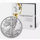 One - 2022 W Proof $1 American Silver Eagle Congratulations Set
