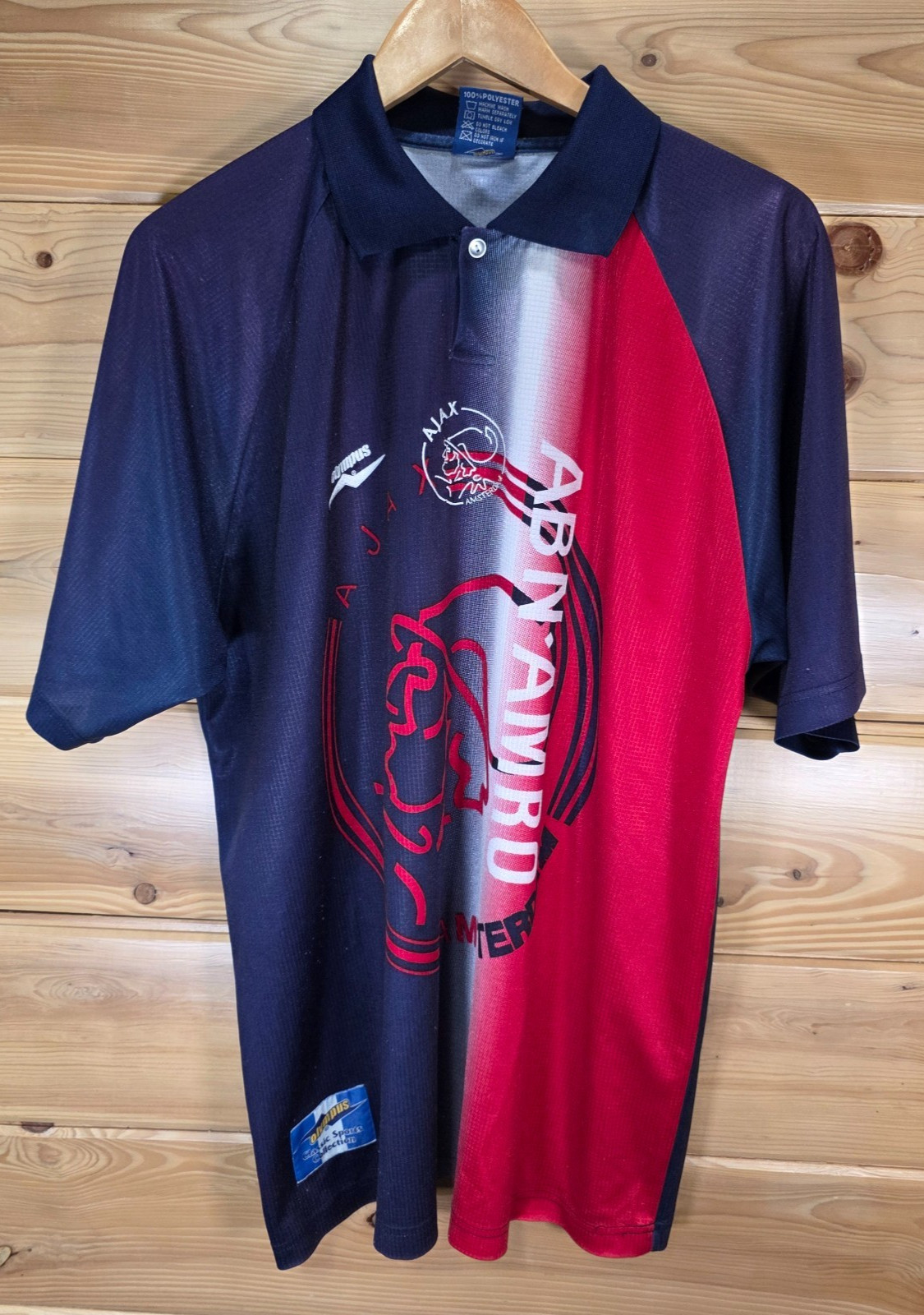 VTG Ajax Amsterdam FC Soccer Jersey Men XL Olympus Distress READ