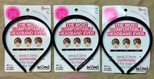 Scunci The Most Comfortable Headband Ever BLACK #20021 - 3 Headbands
