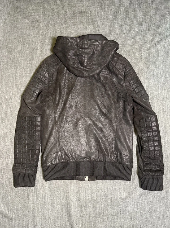 Chaqueta de motociclista Balmain para hombre cremalleras de cuero gamuza negra - talla mediana EE. UU. / 48 EUR Foto 2 de 4