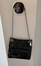 Coach 18673 Poppy Liquid Glass Quilted Shoulder Bag Adjustible Chain Strap