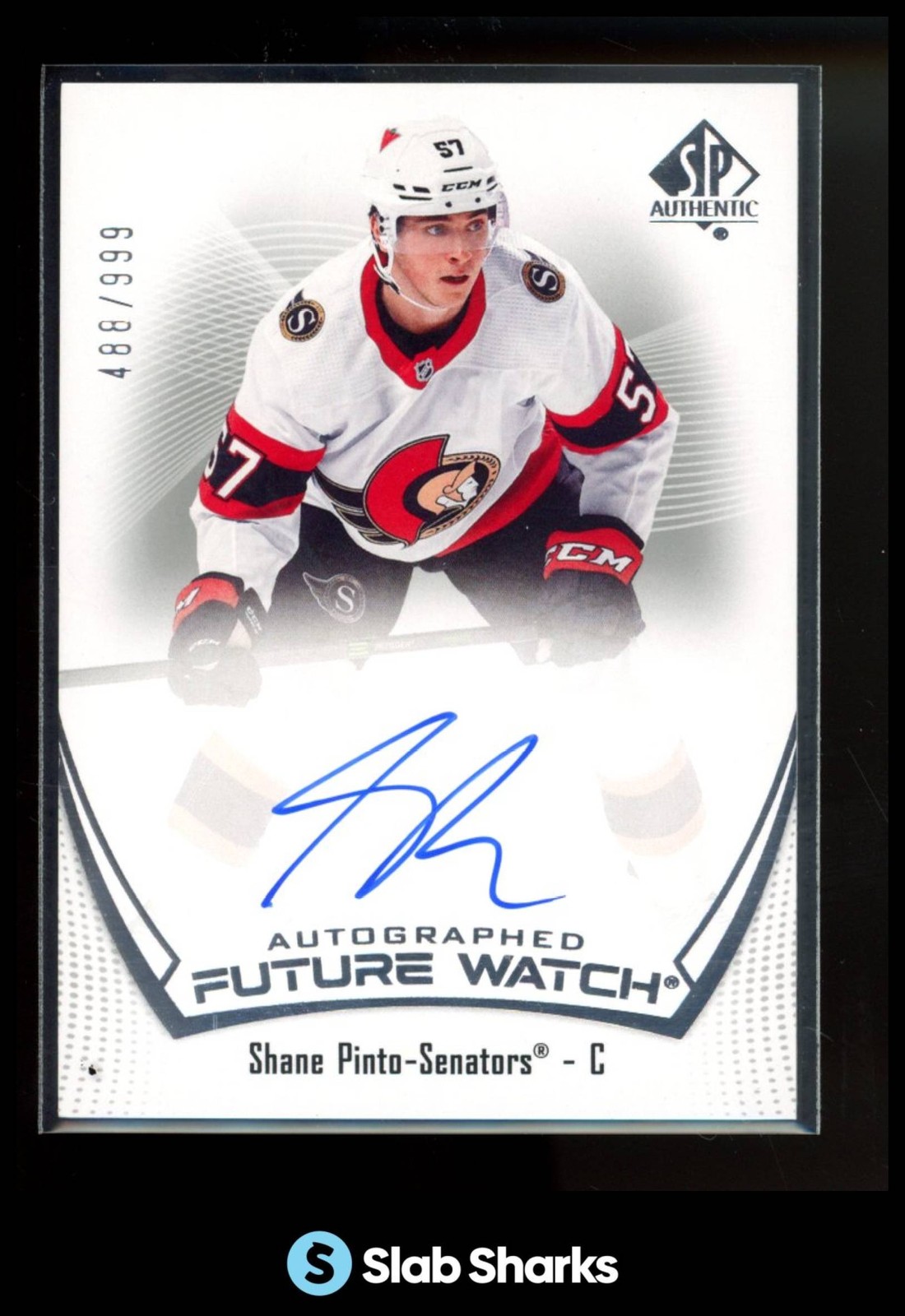 2021 SP AUTHENTIC #110 SHANE PINTO AUTO RC FUTURE WATCH ROOKIE /999