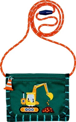 COPPENRATH DIE SPIEGELBURG Brustbeutel Bagger Geldbörse Kinder Portemonnaie Jungen Baustelle NEU