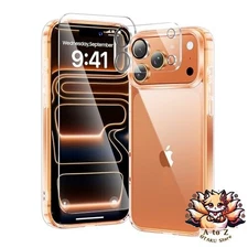 NEW Kingbus iPhone 17 Pro Clear Case (Non-MagSafe) 3-Piece Set (Tempered Glass