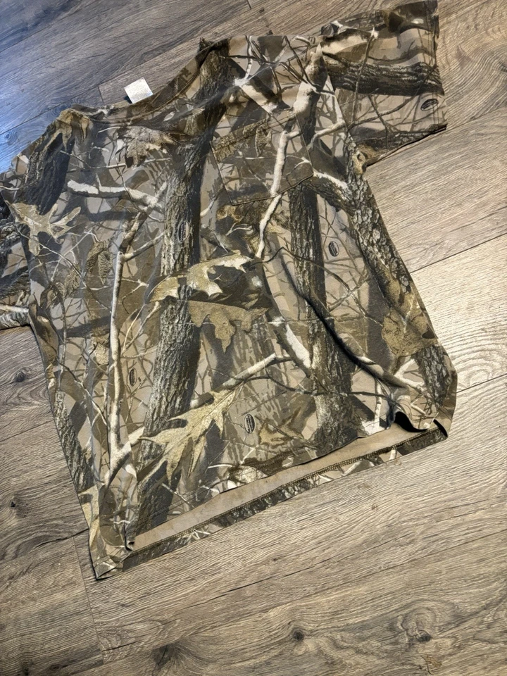 Camisa Camuflada Realtree De Colección Para Hombre L Hecha en EE. UU. Bolsillos Exterior Años 90 Caza Foto 2 de 4