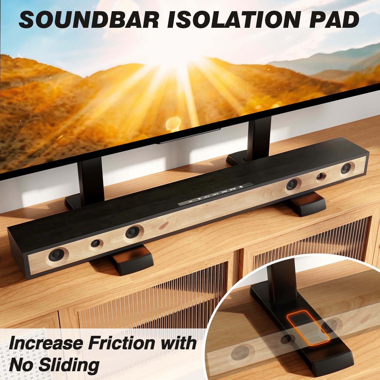 Universal Table Top TV Stand Base Height Adjustable for 37 to 86 in LCD LED TVs