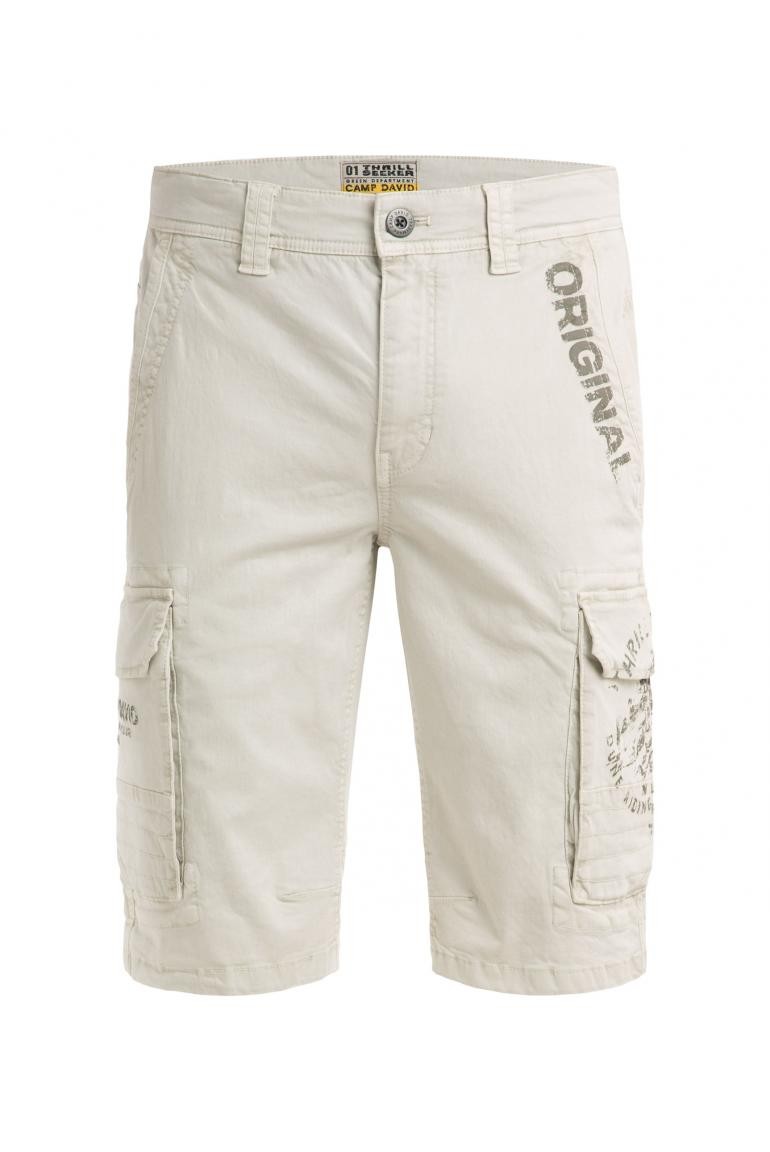 Pantalones cortos cargo Camp David para hombre con estampados en aspecto usado