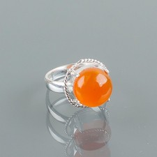 Carnelian Gemstone 925 Sterling Silver Ring Handmade Jewelry Ring For Gift