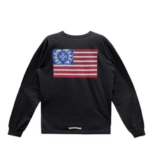 Chrome Hearts American Flag Long Sleeve Tee "Black"
