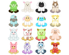 9 Webkinz Sheep Goat Pig PICK ONE lamb piglet farm Virtual code msgd READ DESC
