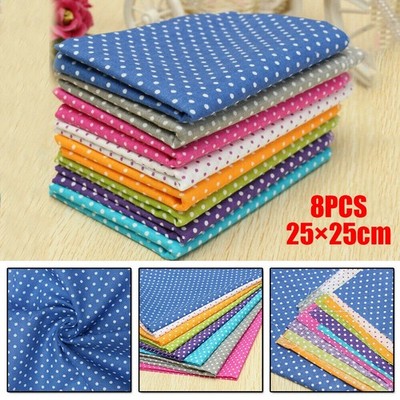 8 Stck. Bunt Baumwolle Patchwork Quilt Handwerk Stoffreste Rest Wert Bündel