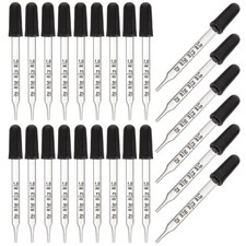 30 Pcs Glass Eye Droppers 1 ml Capacity Pipettes for Essential Oils
