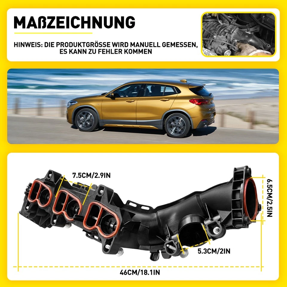 Ansaugstutzen Ansaugkrümmer Ansaugbrücke für BMW MINI One D F55 F56 R60 8513855 - Bild 4 von 4