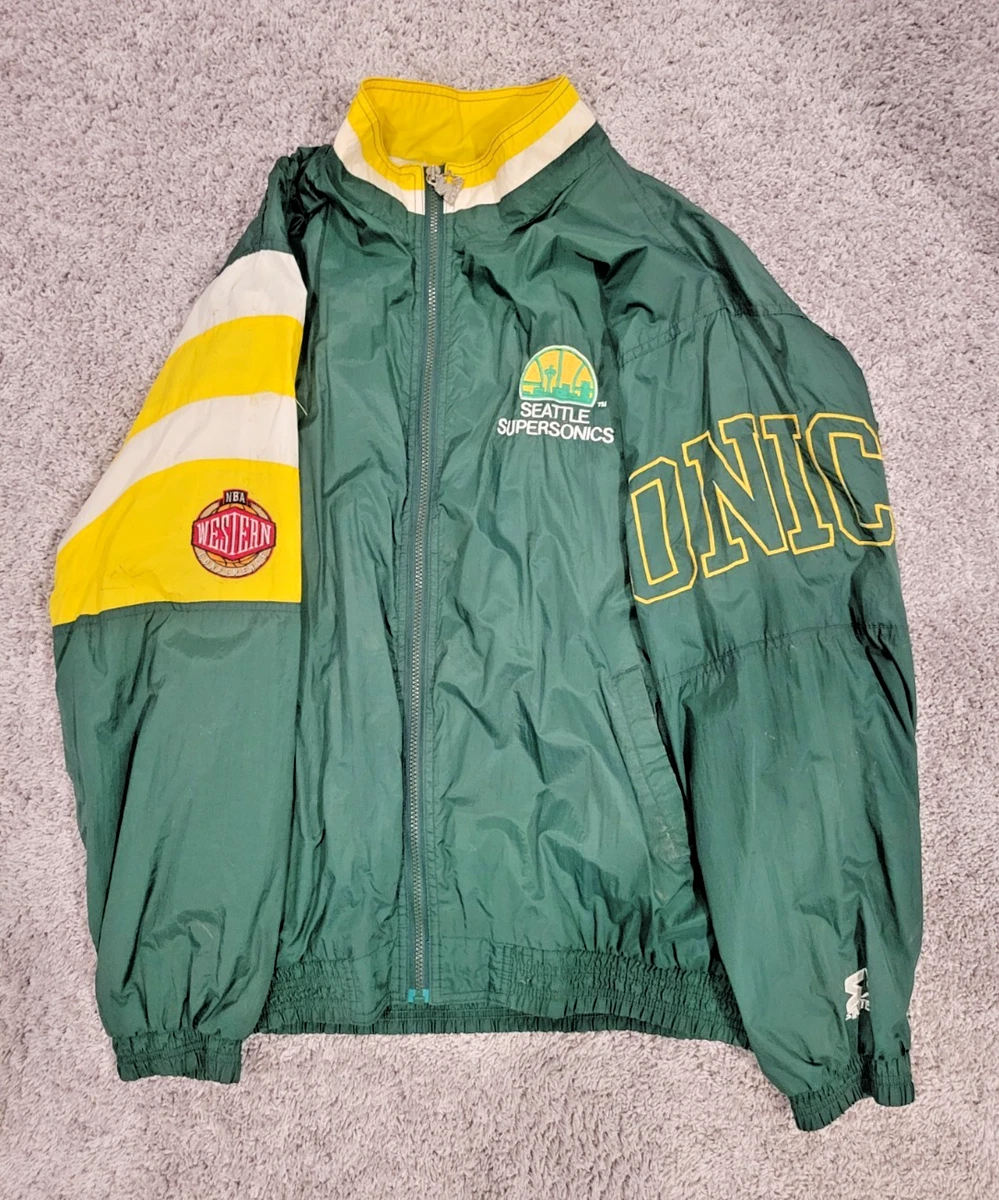 【米国製 Circa 1987-1990】美品 ヴィンテージ スターター L Vintage 1990's Seattle Supersonics Starter Windbreaker Coat Jacket