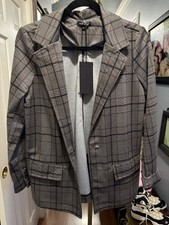 John Dear Womens Medium Gray Pea Coat Blazer ...